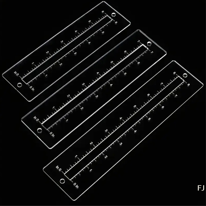 [YU]3pcs Acrylic Zipper Templa - Ruler Set Transparent recensione e prezzo