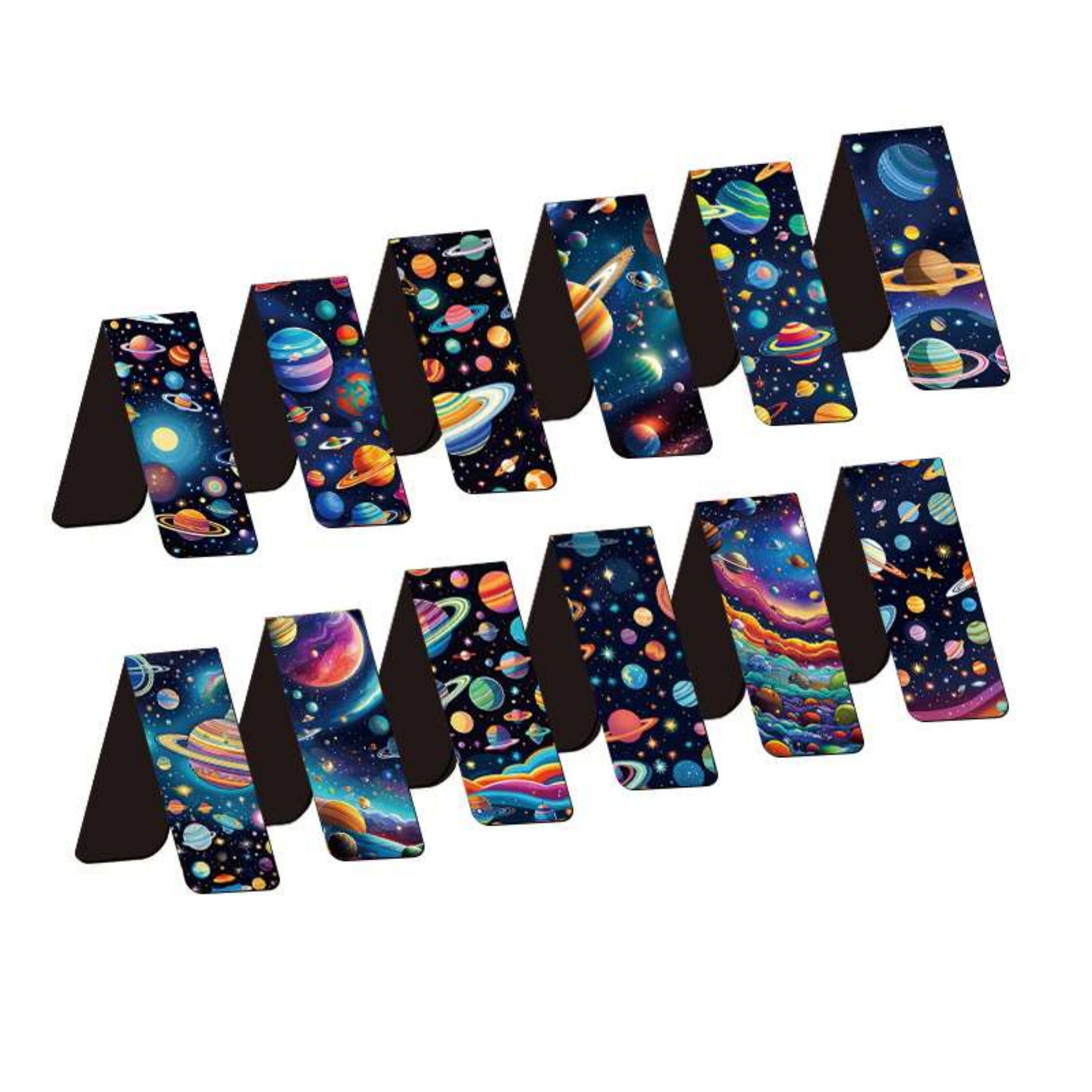 12pcs Space & Planet Themed Ma - Bookmark Magnetic Clip recensione e prezzo