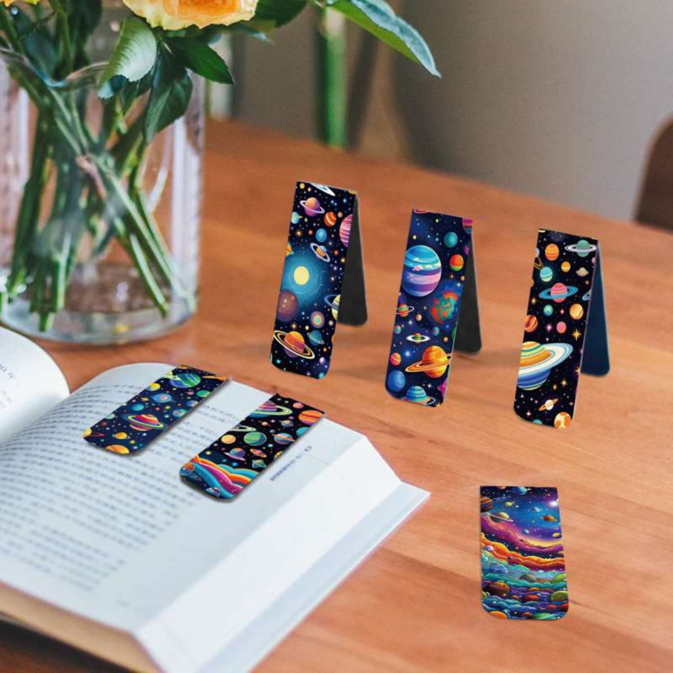 12pcs Space & Planet Themed Ma - Bookmark Magnetic Clip recensione e prezzo