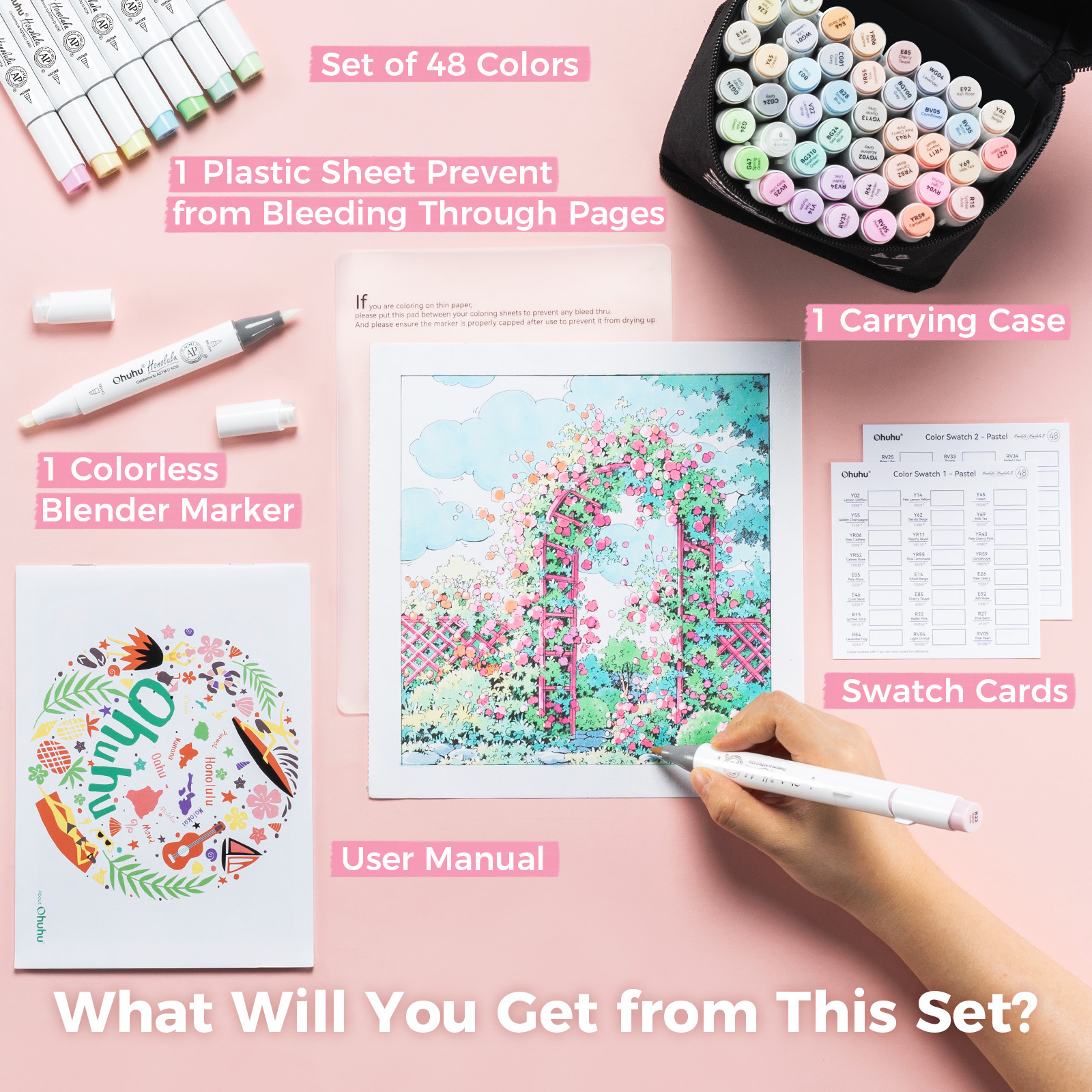 Ohuhu Honolulu 48 Pastel Color - Highlighter Set Pastel recensione e prezzo
