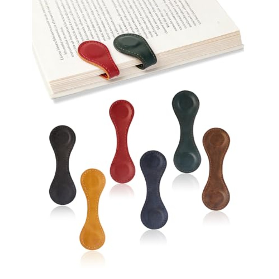 6 PCS Magnetic Leather Bookmar - Bookmark Magnetic Clip recensione e prezzo