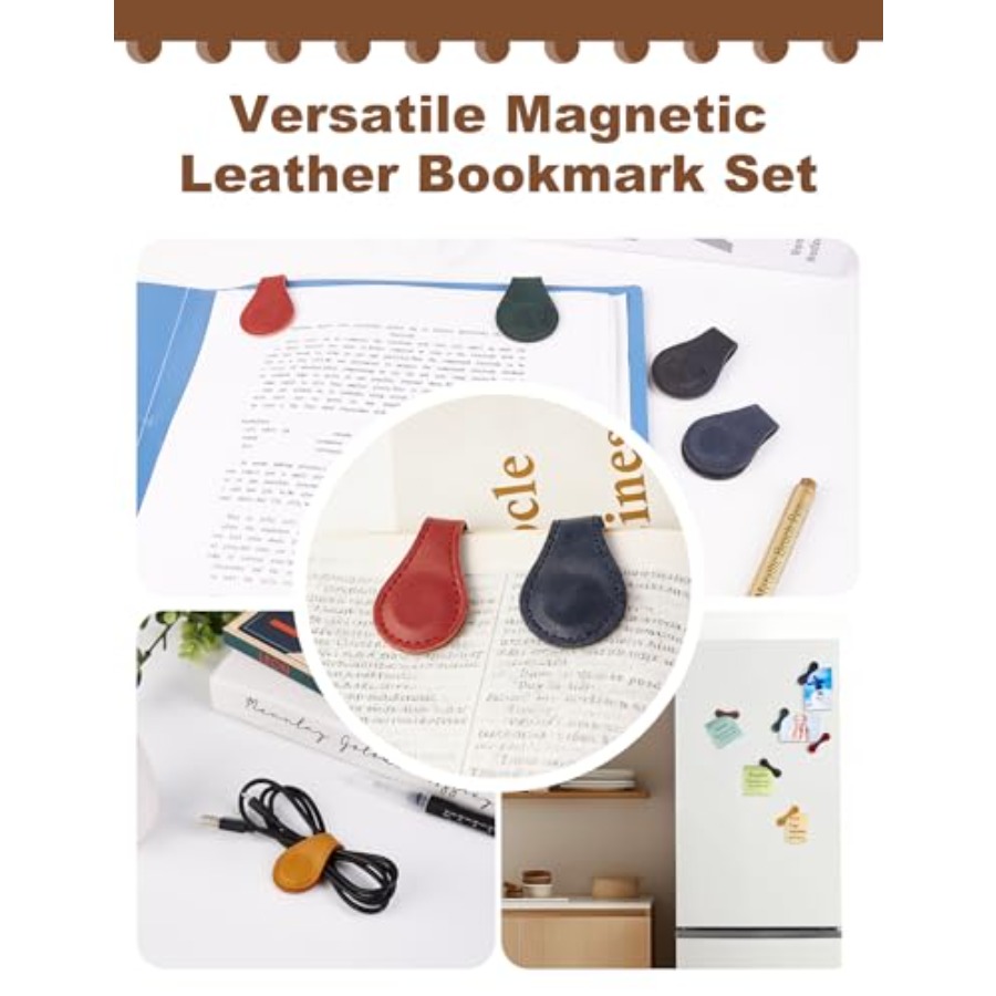 6 PCS Magnetic Leather Bookmar - Bookmark Magnetic Clip recensione e prezzo