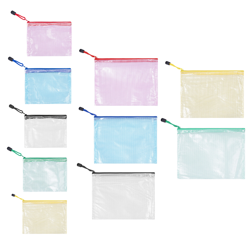10Pcs Mesh Zipper Pouch A5 A6  - Portfolio Folder Zip recensione e prezzo