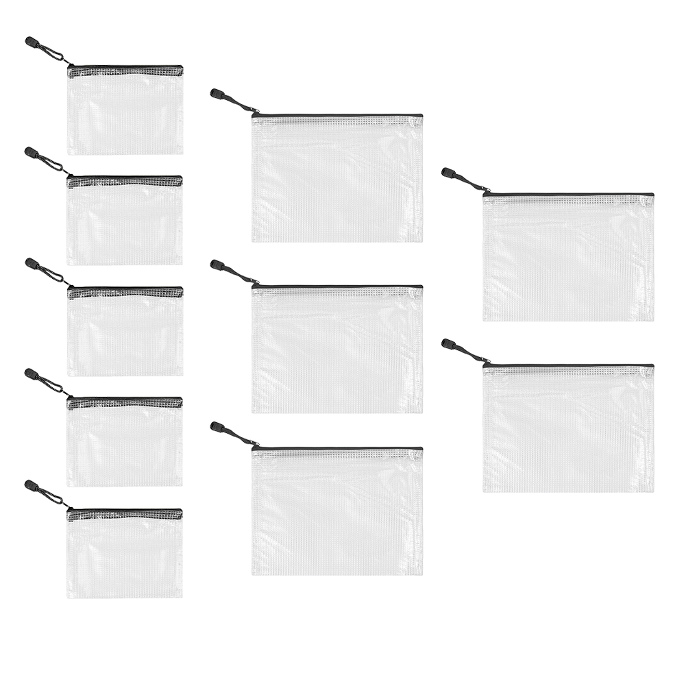 10Pcs Mesh Zipper Pouch A5 A6  - Portfolio Folder Zip recensione e prezzo