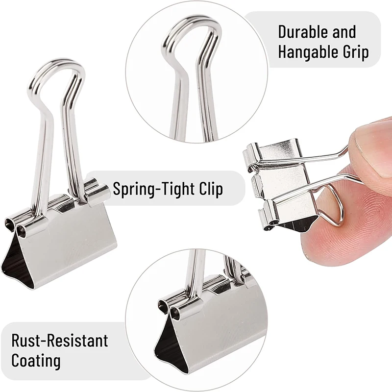 5-30Pcs Binder Clips File Meta - Is Stationery Office Supply recensione e prezzo