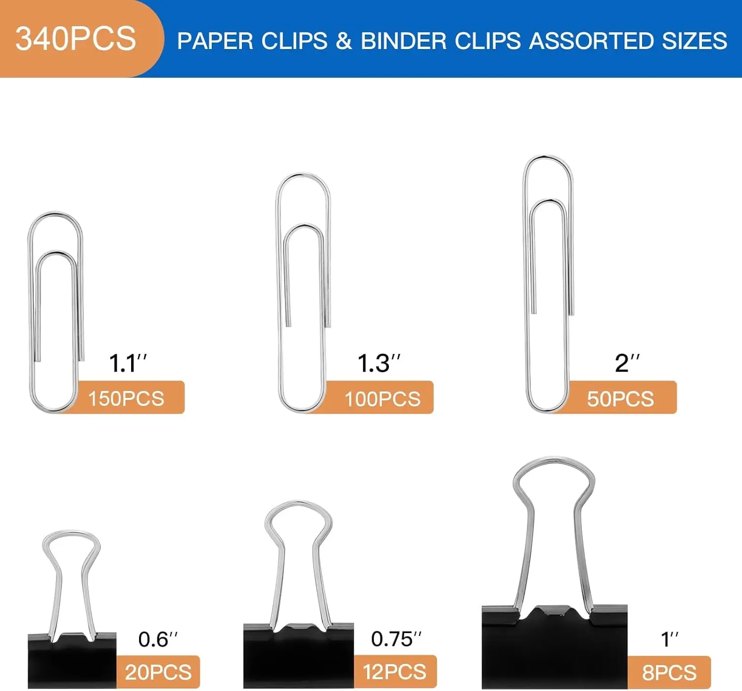 Paper Clips & Binder Clips, 34 - Binder Clip Assorted recensione e prezzo