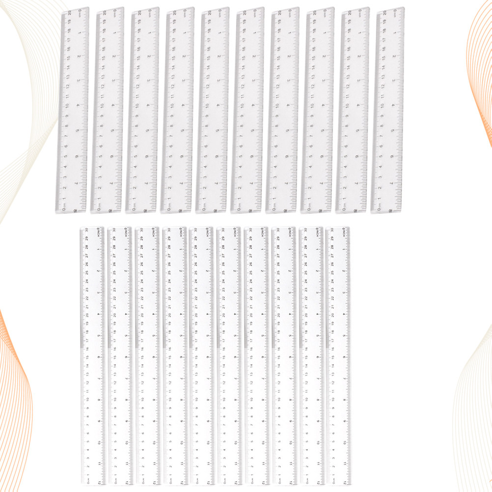 20Pcs Premium Plastic Ruler Se - Ruler Set Transparent recensione e prezzo