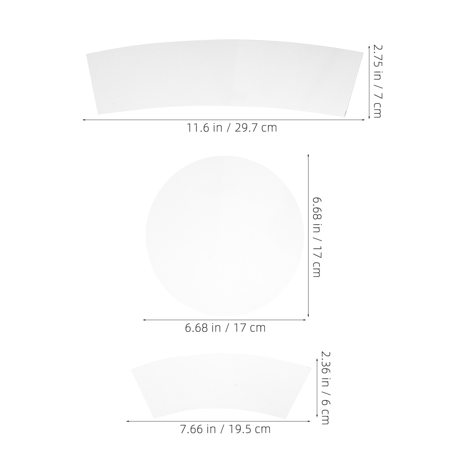 3Pcs Transparent Acrylic Bucke - Ruler Set Transparent recensione e prezzo