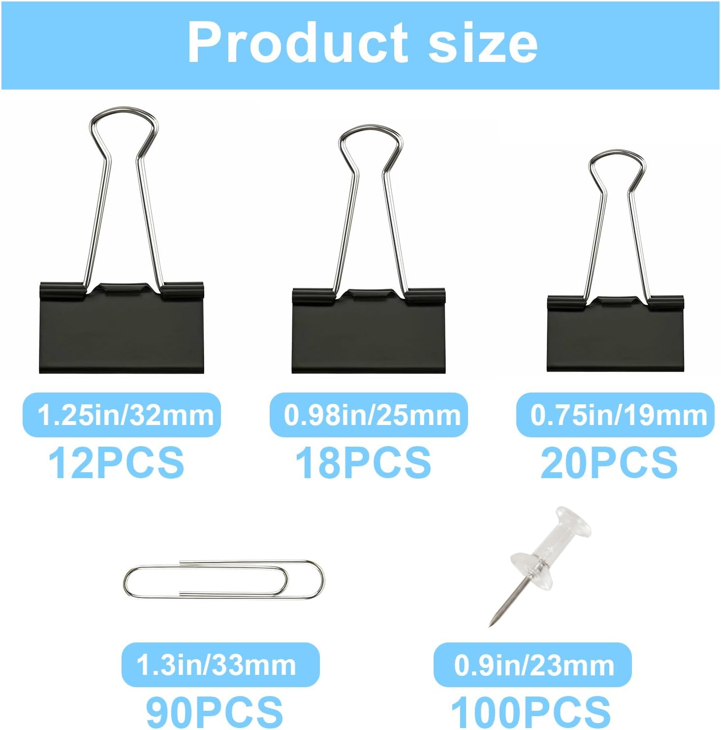 240PCS Office Clips Set: Paper - Binder Clip Assorted recensione e prezzo