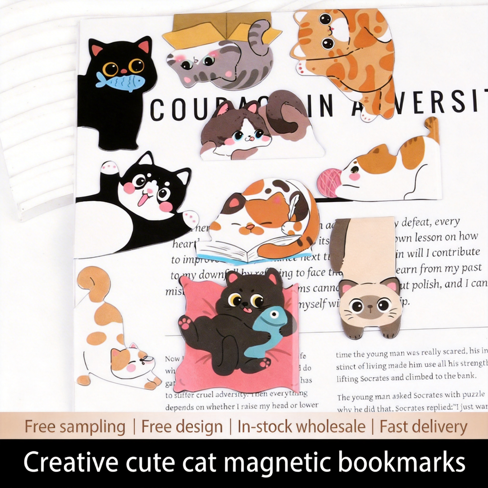 1set Creative Cat Pattern Magn - Bookmark Magnetic Clip recensione e prezzo