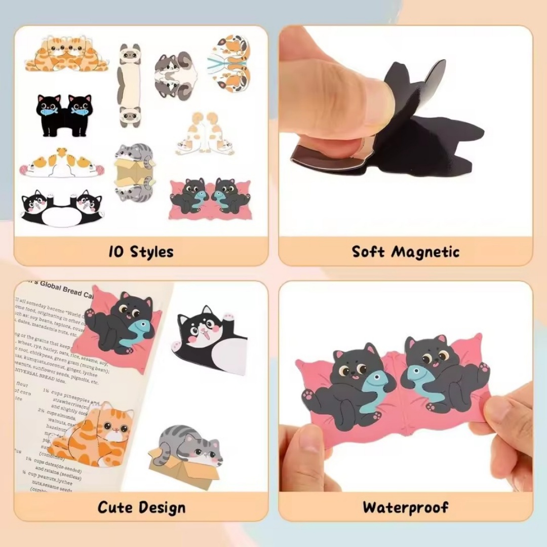 1set Creative Cat Pattern Magn - Bookmark Magnetic Clip recensione e prezzo