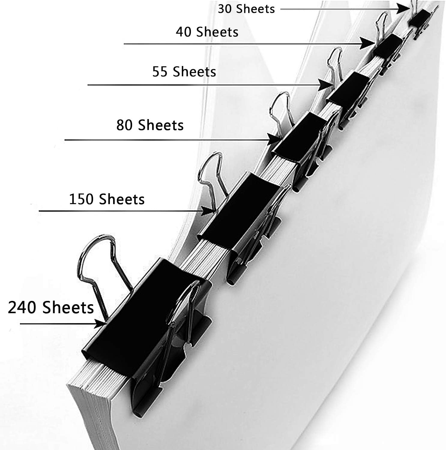 110 PCS Binder Clips Assorted  - Binder Clip Assorted recensione e prezzo