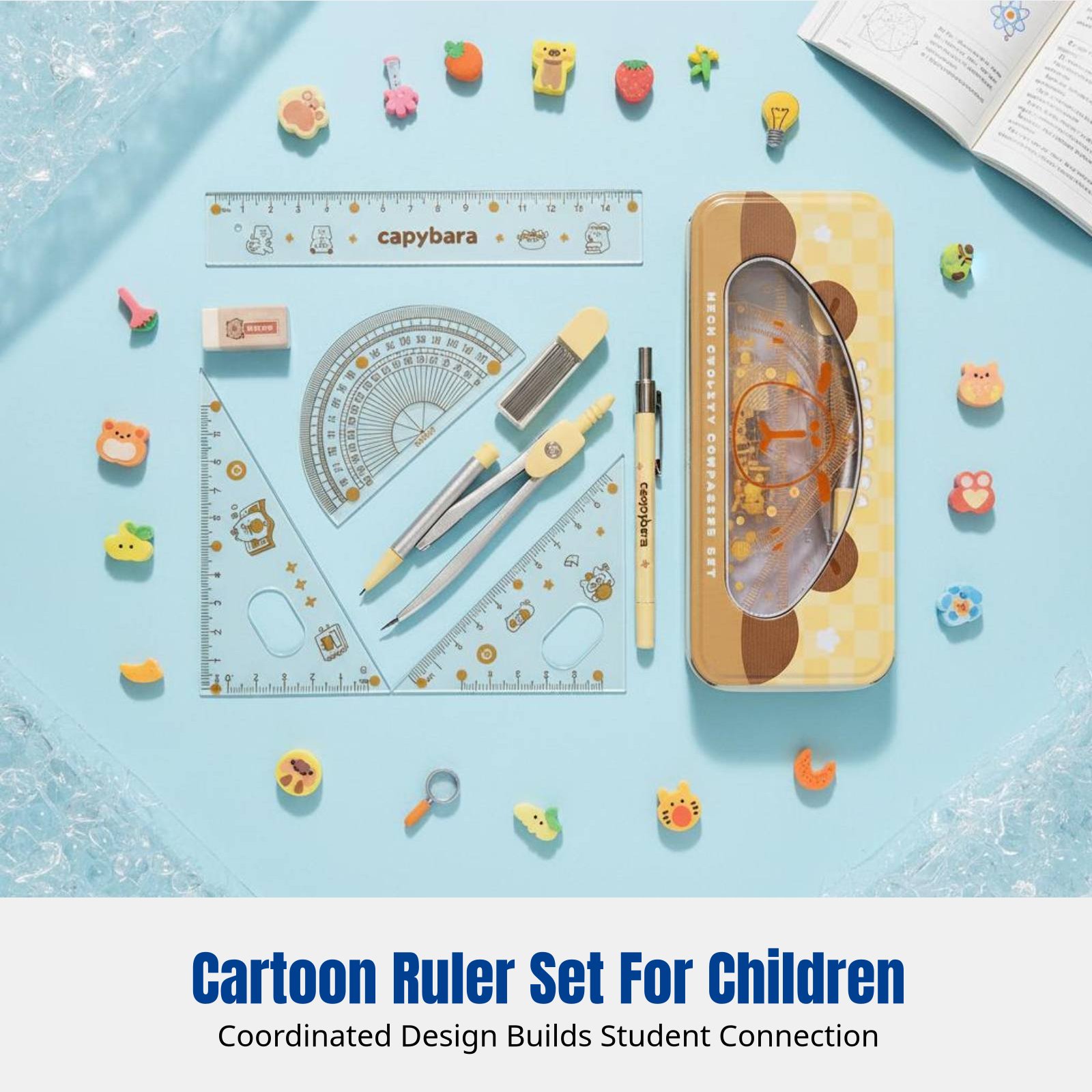 Ruler Set for Students, Cartoo - Ruler Set Transparent recensione e prezzo