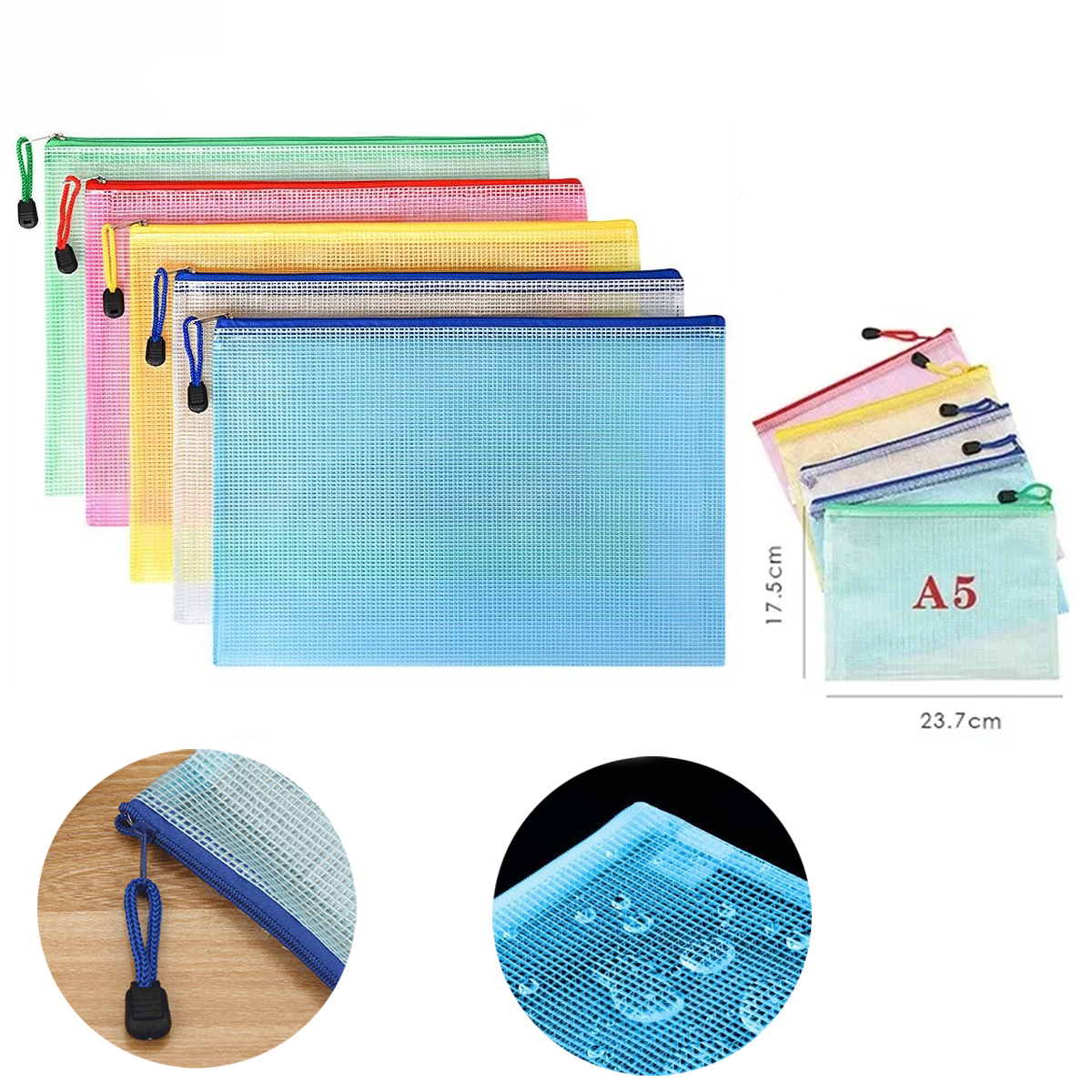 5PCS Stationery Storage Folder - Portfolio Folder Zip recensione e prezzo